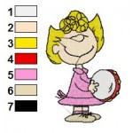 Snoopy Sally Brown 02 Embroidery Design